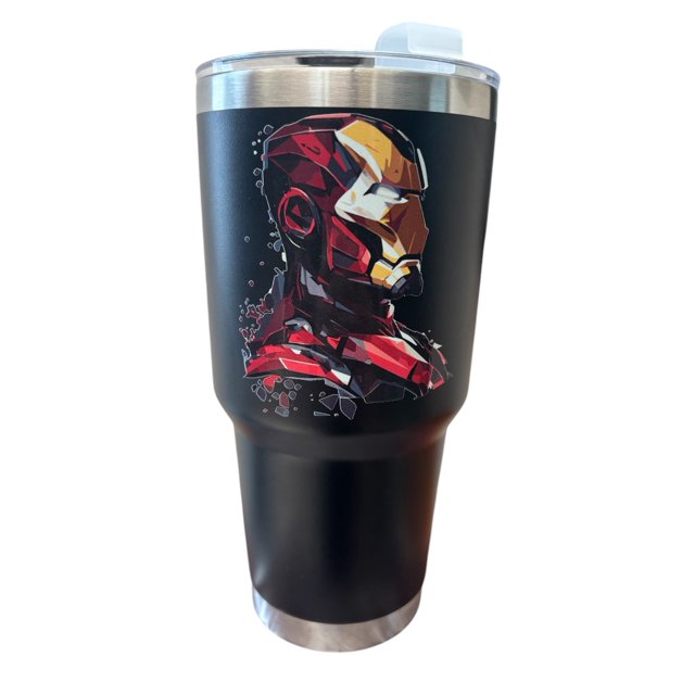 Termo de acero inoxidable Fartmex color negro, Avengers Marvel de 30 Oz