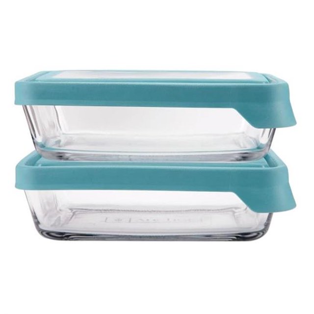 Anchor Hocking 13105L20 Rectangle en Verre Véritable 6 Tasses et 44; 2 Pièces