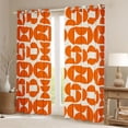 thumbnail image 2 of Homewish Orange Abstract Ombre Curtains Pack of 2 (42x84 Each), Chic Minimalism Curtains Blackout, Mid Century Fashion Bedroom Curtains, Living Room Curtains Decor, 2 of 6