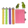 thumbnail image 4 of Flmtop 5Pcs/Set Pet Parrot Budgie Chew Bite Paw Grinding Bar Rod Toy Bird Cage Perches Random Color, 4 of 8