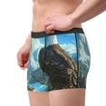 thumbnail image 2 of Yiaed Majestic Eagle Over Castle Print Men's Soft Cotton Boxer Shorts Breathable Boxers Underwear Moisture-Wicking Underwear Stretch Boxer Briefs for Man-Small, 2 of 5