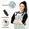 thumbnail image 2 of Blue Flowers Seamless Pattern Oven Mitts and Pot Holders with Chef Apron Set 5 Pcs Kitchen Cooking Set, 2 of 6