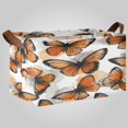 thumbnail image 2 of 2Pack Waterproof Foldable Storage Basket Medium, Metal Frame & Hollow Board Support, for Clothes and Toy Organization Orange Sketch Butterfly Pattern, 2 of 8