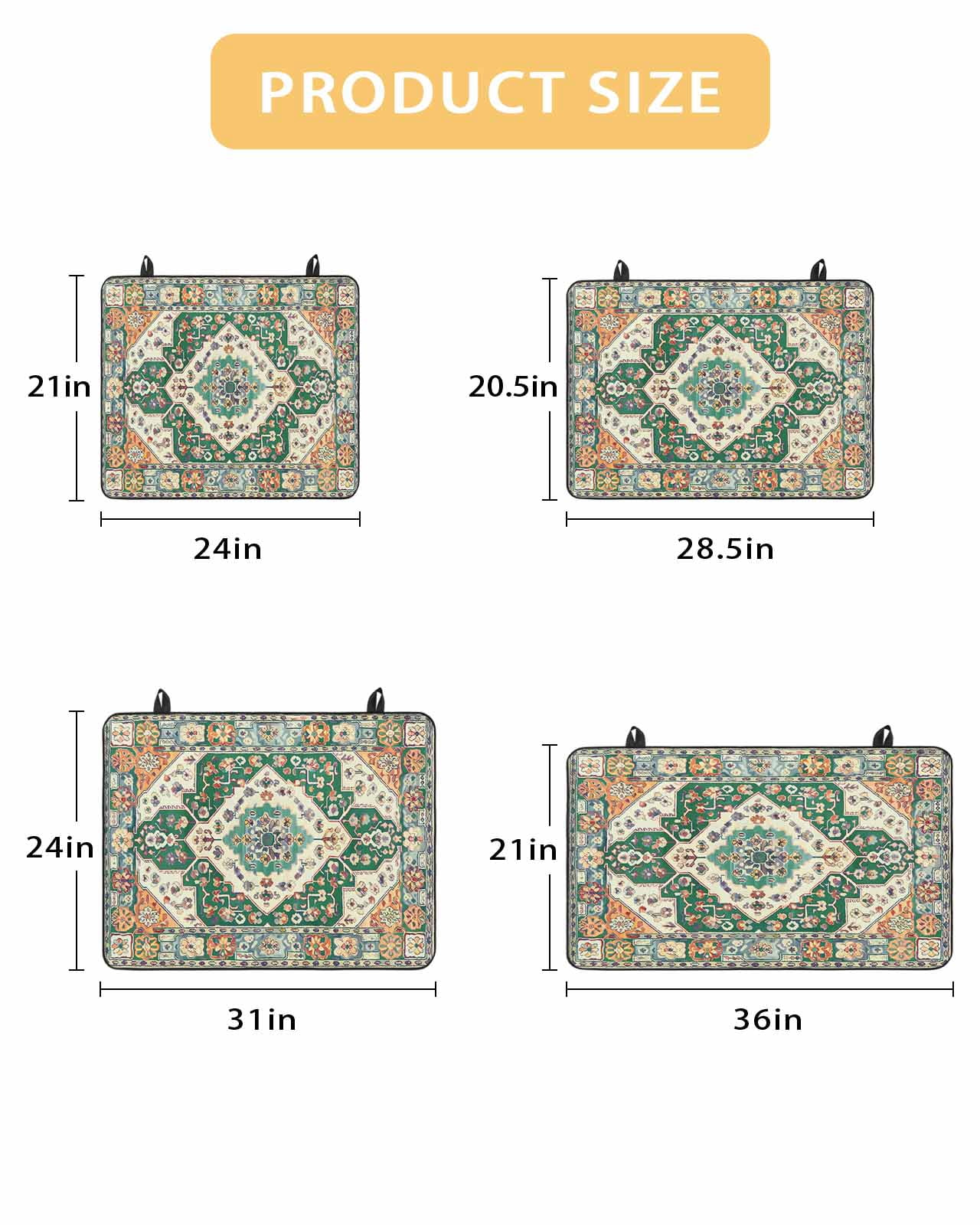 nqOlkjepod Large Induction Cooktop Protector Mat 24"x21", Green Orange Beige Boho Stove Top Covers for Electric Stove, Retro Ethnic Tribal Abstract Art Stove Burner Cover Mats, Glass Top Stove Cover