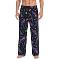 thumbnail image 2 of Picia Colorful Vintage Cactuses Mens Soft Woven Cotton Elastic Waistband Sleep Pajama Pant Lounge Sleep Pant With Pockets And Drawstring-XX-Large, 2 of 9