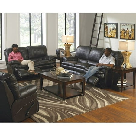 Catnapper Perez 3 Piece Power Reclining Leather Sofa Set in Steel - Walmart.com