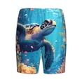thumbnail image 2 of Lsque Colorful Underwater Plant Turtle Mens Sleep Pajama Shorts,Short Pajama Pants, Cotton Ultra-Soft Knit-XX-Large, 2 of 9