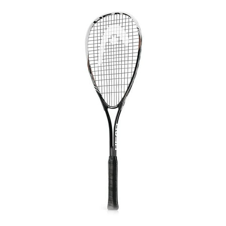 Head Nano Titanium Graphite Spector 2.0 Squash Racquet, Black & White | For Intermediate | String Pattern - 14/19 | Grip Size - 4; Contents : 1 Squash Racquet