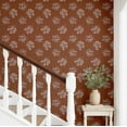 thumbnail image 2 of S4Sassy Hibiscus Flower Wallpaper - Brown Wall Covering, 25" x 60" Self-Adhesive Vinyl Wall Paper, Decorative Walls Wrap, Easy DIY Walls Covering For Bedroom, Living Room, 2 of 9