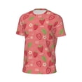 thumbnail image 6 of Wukai Strawberry Floral Print Men's Short-Sleeved Mesh T-Shirt,Quick-Dry Short Sleeve Workout T-Shirt-Large, 6 of 8