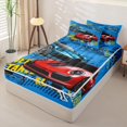 thumbnail image 2 of Erosebridal Colorful Racing Car Zipper Full Size Comforter Sets with Fitted Sheet and 2 Pillowcases,Extreme Speed Games Zipper Bedding Set For Boys,Reversible,4 Pieces, 2 of 7