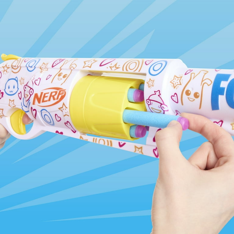 Nerf, Foam Dart Blaster, Frenz 4 Ever, 6-Dart Drum, Includes Code