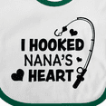 thumbnail image 4 of Inktastic I Hooked Nana's Heart with Fishing Rod Boys or Girls Baby Bib, 4 of 4