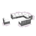 thumbnail image 4 of vidaXL 9 Piece Garden Lounge Set with Cushions Poly Rattan Grey, 4 of 5