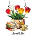 thumbnail image 2 of Llavero de tulipán bolso de tulipán colgante de tulipán adorable, colgante de coche, adorno floral, accesorio floral hecho a mano, llavero de tulipán regalo para mujer, peluche de resina de ganchillo, 2 of 8