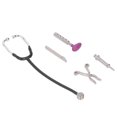thumbnail image 3 of Dollhouse Stethoscope Set, Alloy 5Pcs Exquisite Simulation Mini  Appliance Model  For 1:12 Doll House, 3 of 8