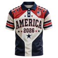 thumbnail image 3 of 2026 New USA Soccer Jersey Men United States National Team Shirt, United States Jersey Soccer, Resistant Crew Neck Short Sleeve Football Tee for Sports Casual Daily Use for Adult(Red, 2XL), 3 of 5