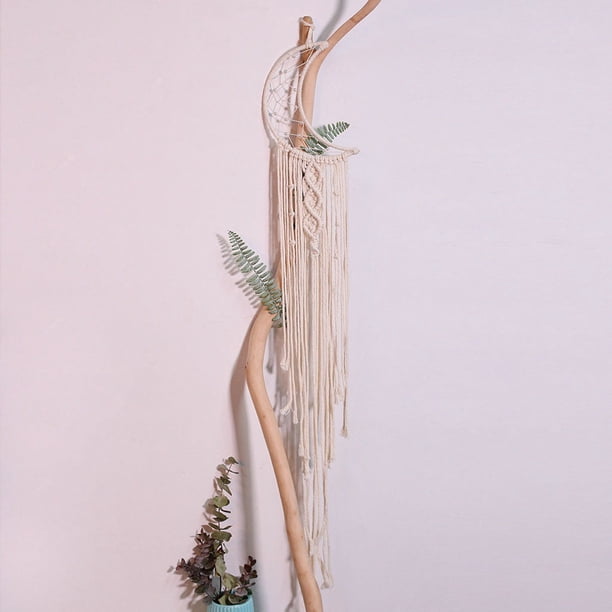 Colgante de Plumas con Estrella LADIGASU Adorno para El Hogar Regalo de Festival Moon&Star