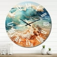 thumbnail image 3 of Designart "Beach Photo Oceanic flow VI" Nautical & Beach Oversized Wall Clock, 3 of 5