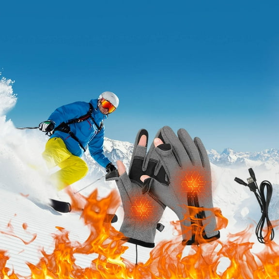 10-Hour Heated Gloves for Men & Women Rechargeable - Waterproof Windproof Electric Hand Warmers with Touchscreen Fingertips for Outdoor Work, Skiing, Motorcycle, Hiking and Camping - Xuniizn