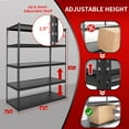 thumbnail image 2 of The Atlas 48" W Laminated Heavy Duty Metal Shelving Unit 3250 Lbs Boltless Garage Storage Shelves Utility Rack Shelf Warehouse Pantry Shed 48" W x 24" D x 72" H, Black, 2 of 7