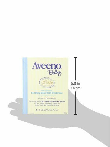 4 Pack Aveeno Baby Eczema Therapy Soothing Baby Bath Treatment, 5 Count-3.75oz