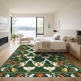 thumbnail image 3 of ODIKA 5x7 Machine Washable Non-Slip Area Rug, Oriental Green High Traffic Rug with Pad, Green, 1053348, 3 of 8