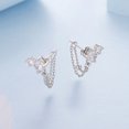 thumbnail image 3 of Arete de Tassel Bañado en Plata, 3 of 9