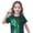 Green, variant on Girls' Sequin T-Shirt, Round Neck Short Sleeve Sparkly Top for Performances, Dance Recitals, Parties, and Special Events, Elegant Fit and Shiny Design for Stage Wear and Celebration Outfits - Blue