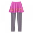 thumbnail image 6 of BULLPIANO Little Girls Leggings Pants with Tutu Skirts Kids Culottes Footless Tights 3-11Y, 6 of 8