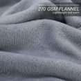 thumbnail image 6 of Howarmer Gray Fuzzy Bed Blanket, King Size Soft Flannel Fleece Blankets, All Season Lightweight Warm Bed Throws, 90 x 108 Inch, 6 of 7