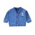thumbnail image 1 of Girls Coats And Jackets Knitted Cardigan Color Sweater Spring Single V Neck Bottom Blue Fall Tops for Teen Girls ,18-24 Months, 1 of 3