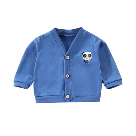 

KDFJPTH Children s Knitted Cardigan Coat Boy Color Sweater Girl Baby Spring And Autumn Single Coat V Neck Bottom Children Coats Jacket for