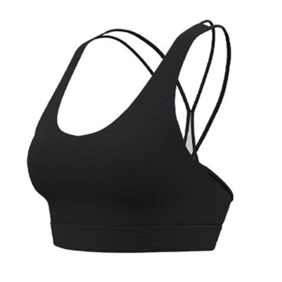 Gfyviroh Women's High Impact Sports Bra Cross Back Mesh Breathable No Underwire Bras Push Up Seamless Supportive Bra
