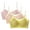 Pink, variant on Womens Bralette 3 Pack Ultra Soft Wireless Comfort with Removable Padding XXXXL Size Black