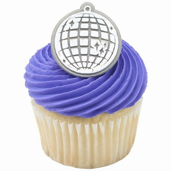 Disco Ball Cupcake Rings, 12ct