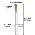thumbnail image 5 of 20PCS Brass Wire Brushes with Extended Handle - Metal Rust Removal, Polishing, Cleaning - 6mm Diameter, 5 of 5