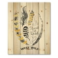 thumbnail image 3 of Designart 'Yellow Ethnic Plume Feathers On White' Bohemian & Eclectic Print on Natural Pine Wood, 3 of 5