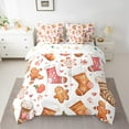 thumbnail image 2 of Castle Fairy Children Gingerbread Man 7-Piece Twin Bedding Sets,Xmas Stockings Bedding Comforter Set,Happy New Year Breathable Sheet Sets,Microfiber Bedroom Decor, 2 of 8