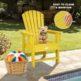 thumbnail image 3 of Gymax Set of 2 Kids Patio Adirondack Chair Armchair Weather Resistance Outdoor Chair Yellow, 3 of 6