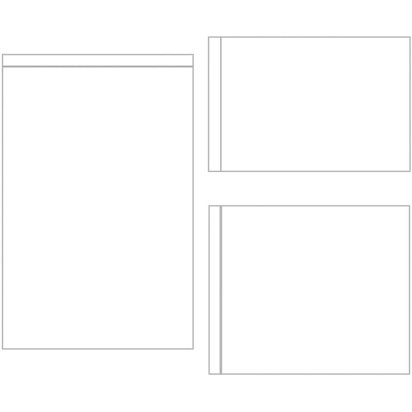 Simple Stories Sn@p! Photo Flips For 6"X8" Binders 12/Pkg-Variety - 4 Each Of 4"X6", 4"X4" & 3"X4" - SNAP4068
