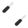 thumbnail image 1 of HLONK 2pcs Portable Clear Plastic Handgrip Double-sided Callus Remover Foot File Foot Scraper Tool, 1 of 8