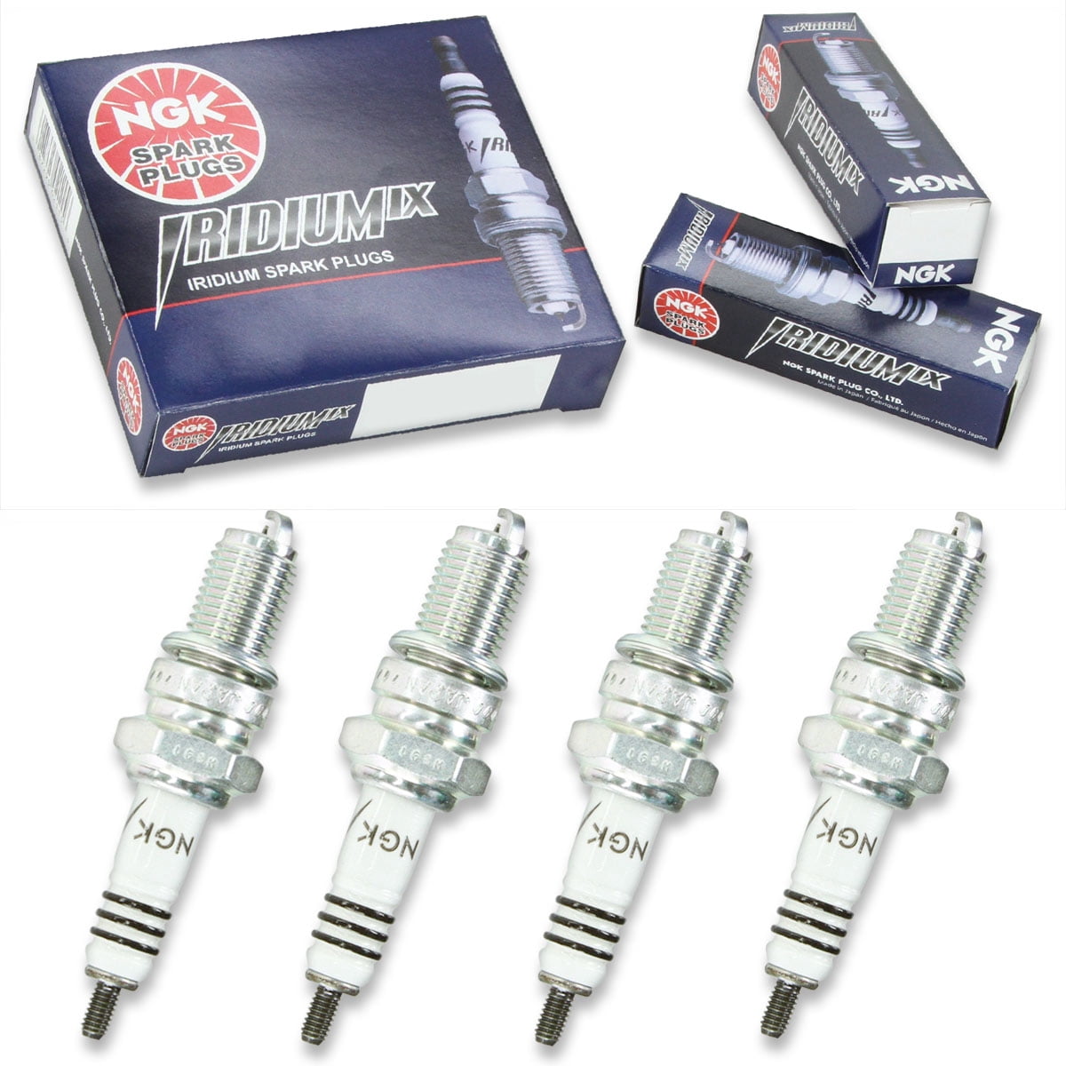 4 pc NGK 5686 Iridium IX Spark Plugs for 4089 5371 90793-20010 90793-20021 D7RP IX22 X22ES-ZU XS4164 XS4164DP Ignition Wire Secondary Fits select: 1988-1991 BMW M3, 1988 BMW M5