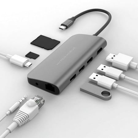 Hyper - HyperDrive 9-in-1 USB-C Hub - Space Gray