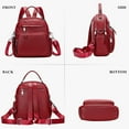 thumbnail image 5 of ALTOSY Small Leather Backpack for Women Fashion Shoulder Handbags 4 in 1 to Carry S71 Wine Red, 5 of 8