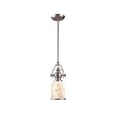 thumbnail image 2 of Landmark Lighting 66422-1 Chadwick 1-Light Pendant in Satin Nickel and Cappa Shell, 2 of 2