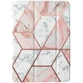 thumbnail image 1 of DuraSafe Cases iPad PRO 11 Pouces 2e 3e 4e [ PRO 11 2 3 4 Gen 2020 2021 2022 ] Léger Intelligent Support Ajustable Fonction Imprimée Design Épuré Étui à Rabat - Marbre Rose, 1 of 7