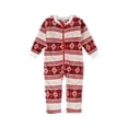 thumbnail image 1 of Lucakuins Christmas Family Romper ropa de dormir, estampado de copos de nieve manga larga cuello redondo/mono largo con capucha Lucakuins moda, 1 of 7