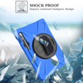 thumbnail image 7 of Dteck Rugged Case For Samsung Galaxy Tab S7 Plus 12.4-inch SM-T970 T975 T976, Heavy Duty Three Layer Rugged Hybrid Shockproof Case with 360 Rotating Stand / Hand Strap, Blue, 7 of 7