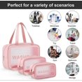 thumbnail image 5 of 3 Piece Waterproof Cosmetic Bag Transparent Travel Set Portable Cosmetic Bag Travel Set, 5 of 5